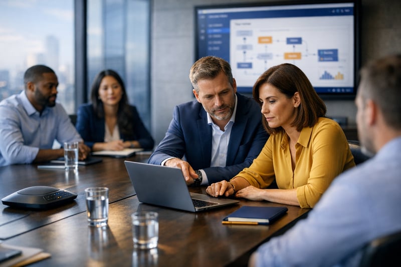 Modern Office Collaboration with Technology and Efficiency