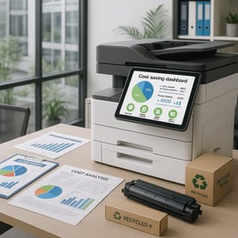 Modern office environment showing a sophisticated