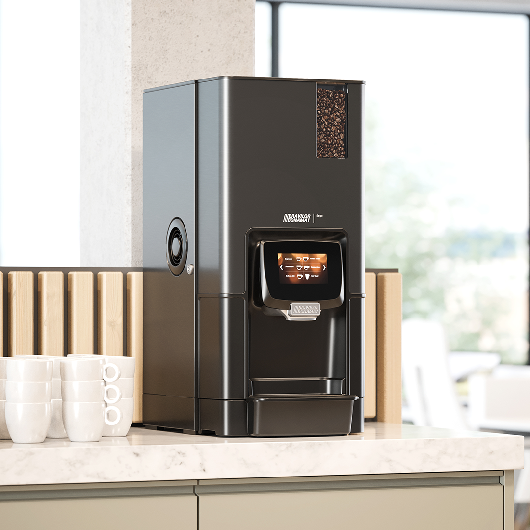 A BaristaSuite machine on the counter where the workday actually happens.